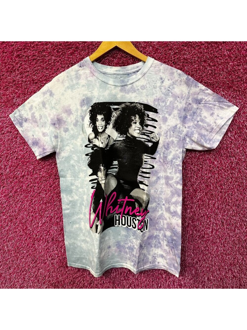 Whitney Houston I wanna Dance With Someone Tie Dye Tee Med